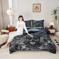thumbnail image 4 of Castle Fairy Gothic Floral Rose Skull Bedding Comforter Set 2pcs for Female Men,Animal Black Crow Twin Comforter Sets Microfiber,Vintage Aesthetic Exotic Style Breathable Bedding Set, 4 of 8