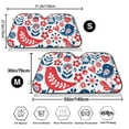 thumbnail image 3 of Uemuo Birds Flowers Pattern Accordion Car Windshield Sun Shade, Foldable Reflective Sun Visor for Car, Reflector Windshield Sunshade-Medium, 3 of 7