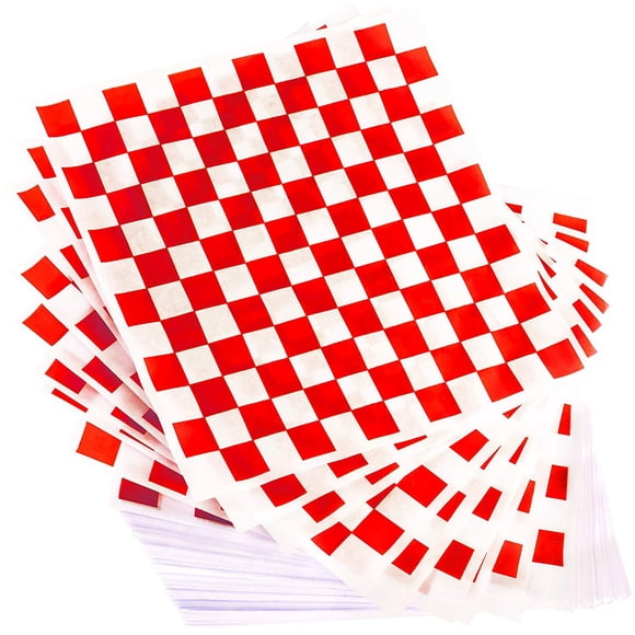 Avant Grub Papier Ciré Alimentaire Extra Large Rouge et Blanc 15 x 15 Po, 300 Feuilles