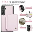 thumbnail image 2 of Compatible with MagSafe for Samsung Galaxy A36 5G Wallet Case, PU Leather RFID Blocking 2 in 1 Detachable Magnetic Card Holder Back Flip Kickstand Shockproof Phone Case for Women Men,Pink, 2 of 11