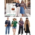 thumbnail image 3 of SHOWMALL Women's Plus Size Floral Top, Long Sleeve Lace Crew Neck Boho Tunic Blouse, Casual Retro Print Shirt, Retro Floral, 3X, 3 of 10