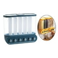 thumbnail image 3 of kurtrusly 1/2/3 Wall-Mounted Dry Food Storage Dispenser Convenient Rice Box Candy Organizer Blue 6 Grid 1 Pc, 3 of 6