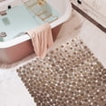 thumbnail image 4 of Alfombrilla de baño Diseño de guijarros Alfombra cuadrada antideslizante Ducha de baño Bañera Almohadilla de PVC, Marrón seitruly HA000443-03B, 4 of 6