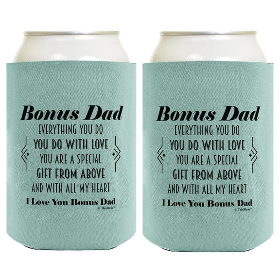 Adoptive Dad Gifts For Men Bon-s Dad You Are A Gift From Above Poem 2-Pack Can Drink Thermocoolers
