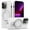 White, variant on Magnetic Case for iPhone 14 Pro Max，Compatible with MagSafe Charging with Ring Stand  Heavy-Duty Protection Liquid Silicone Phone Case,White,For iPhone 14 Pro Max