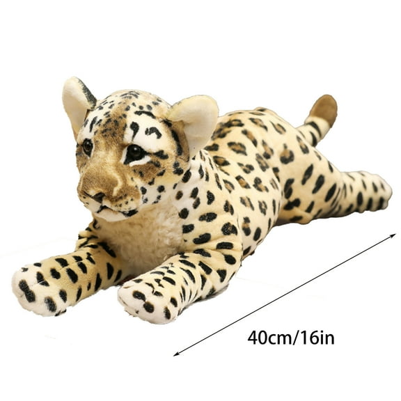 Cheetah Stuffed Animal Giant Leopard Stuffed Animal Large Realistic Stuffed Cheetah Stuffy Jaguar Plush Toy Birthday Gifts for Kids Girls 16"