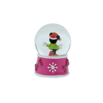 Disney, Mickey and Minnie Disney Minnie Mouse Snow Globe, 55mm, Pink, Green, Multi-Color