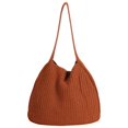 thumbnail image 2 of Spencer Crochet Bags for Women, Crochet Tote Bag Large Capacity Slouchy Shoulder Bag Knit Handbag for Lady Girl, Coffee, 2 of 10
