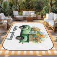 thumbnail image 2 of Hello Spring Outdoor Rug for Patio/Deck/Porch, Non-Slip Large Area Rug 6 x 9 Ft, Easter Flowers Green Truck Floral Orange Plaid Indoor Outdoor Rugs Washable Area Rugs, Camping Rug Carpet Runner, 2 of 8