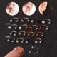 thumbnail image 2 of 1pc 6/8mm Acero inoxidable circón Cz aro tragus cartílago hélice Stud pendiente Conch Rook Daith lóbulo oreja tornillo Piercing joyería Tan Jianjun unisex, 2 of 2