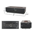 thumbnail image 4 of Reign Metal Outdoor 50,000 BTU Rectangular Fire Pit with Tank Holder, Brushed Black, 4 of 14