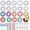 Donut, variant on 20 Set Mermaid Ceramic Painting Kit DIY Ceramic to Paint Your Own Mermaid Figurines Unpainted Plaster Arts and Craft for Adults Holiday Birthday Party Favors