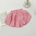 thumbnail image 2 of Girls' Pants Girls Summer Shorts for Toddlers and Kids Elastic Waist Comfortable Outdoor Play Short Pants for Baby to 5 Years Athletic Shorts for Girl(Color:Pink,Size:4-5 Years), 2 of 3