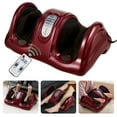 thumbnail image 1 of Gymax Rolling Foot Massager Shiatsu Foot Massage Machine w/ Remote Control Burgundy, 1 of 9