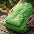 thumbnail image 4 of 3-in-1 Packable Travel Backpack, Foldable Tote Bag with Compact Pouch, Waterproof Lightweight Daypack for Commuting, Hiking, Gym, and Weekend Trips, Green, 4 of 6