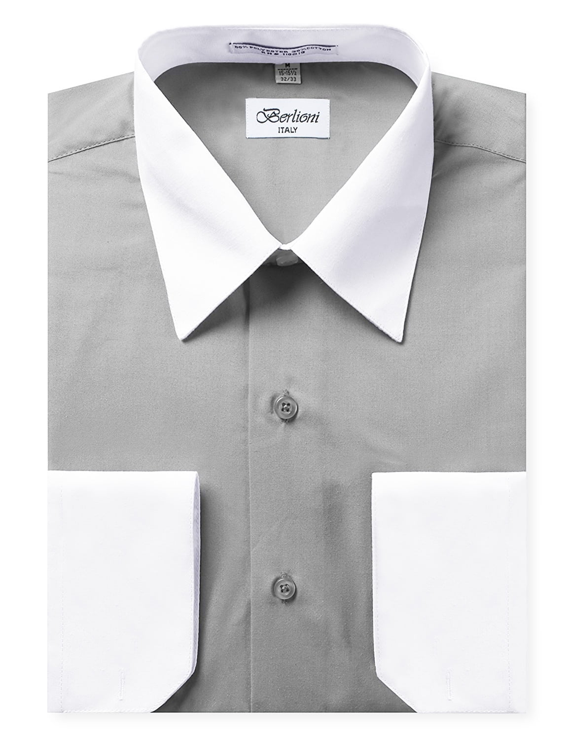 white long sleeve dress shirt walmart