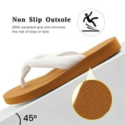 Ecetana Flip Flops for Women Comfort Yoga Mat Summer Beach Thong Sandals with Arch Support