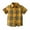 Yellow, variant on Boys Button Up Shirt Kids Plaid Casual Cotton Tops