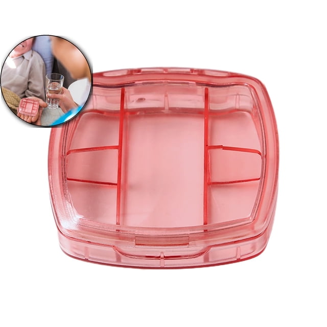 Dvruxg Pill Case Organizer, Travel Pill Box with Label, Daily Medicine Organizer Case, Waterproof Pocket Container Case, Portable Supplement Case Medicine Container Compact for for Vitamin