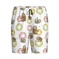 thumbnail image 3 of Yiaed Donut Sloth for Men's Soft Sleep Pajama Short Lounging Pajama Shorts-Medium, 3 of 8