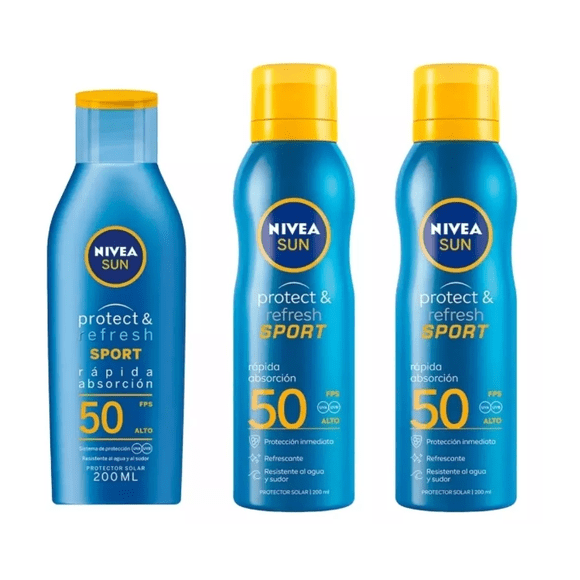 Kit 3 Bloqueadores Solares Nívea Sun Sport 200ml C/U