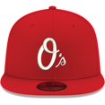 thumbnail image 2 of Men's New Era Red Baltimore Orioles White Logo 59FIFTY Fitted Hat, 2 of 5