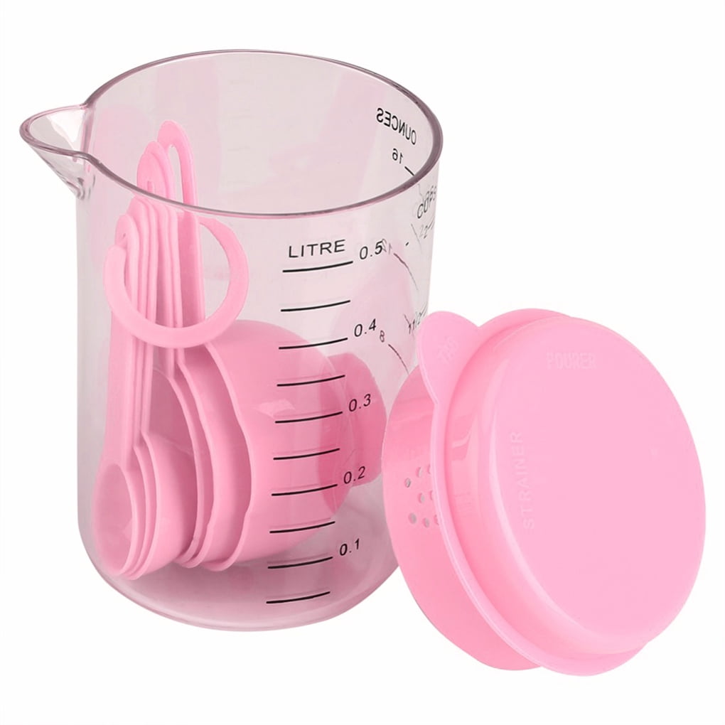 3 PCS Plastic Measuring Cups Set Large Capacity Measuring Cup Spot Kitchen Plastic with Calibration Coffee Shop Tool for Baking 