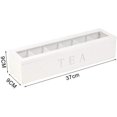 thumbnail image 3 of XL black Caja De Té De Bambú Caja De Té Con 6 Compartimentos Caja De Madera Para Bolsitas De Té Con Tapa Y Escotilla De Terciopelo Caja De Té Para Conservar El Aroma Durante Inte, 3 of 4