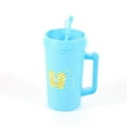 thumbnail image 1 of 32 FL OZ MAINSTAYS DOUBLE WALL PLASTIC BLUE TUMBLER WITH HANDLE & STRAW, 1 of 5
