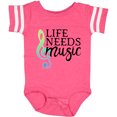 thumbnail image 3 of Inktastic Life Needs Music- ocean colors Boys or Girls Baby Bodysuit, 3 of 5