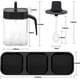 thumbnail image 2 of 3 pieces with spoon and lid-large capacity 13 oz spice and seasoning container-kitchen coffee bar glass spice jar seasoning box (black), 2 of 5