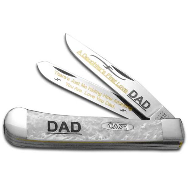 Case xx White Pearl Daughters First Love Dad Trapper 1/500 Stainless