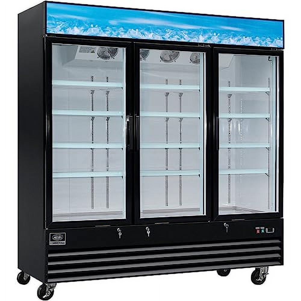 Global Industrial 243051 Nexel Merchandiser Freezer - 3 Glass Swing Doors 52 cu. ft.