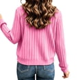 thumbnail image 4 of Sheghy Women Spring Light Zip Jacket Solid Long Sleeve Pocket Casual Daily Coat Zip-Up Pink L, 4 of 9