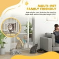 thumbnail image 3 of PawHut 59" Extra Tall Pet Gate for Cats, 30"-41" Dog Gate with Cat Door, 1.4" Narrow Gap, 2.8" and 5.5" Extension, for Doorway, Hallway, Stairway, 3 of 9