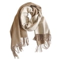 thumbnail image 5 of Double-Sided Color-Block Scarf, Warm Winter Wrap with Fringe, Soft Faux Cashmere,190*65cm,1, 5 of 33