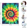 thumbnail image 4 of Rainbow Tie Dye Mandala Pattern Blanket,Comfortable Soft Flannel Throw Blanket,All Season,Warm Lightweight Blankets for Sofa Bed Couch Living Room Chair,30"x40", 4 of 4