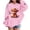 H1023 Pink, variant on SJLDQY Girls Hoodies Christmas Highland Cow Hooded Sweatshirts for Girls Long Sleeve Hoodie Fall Winter Casual Pullover Tops with Pockets