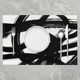 thumbnail image 2 of Black and White Placemats Set of 4 12"x18" Geometry Modern Stripe Placemats for Dining Table Indoor Outdoor Kitchen Neutral Art Table Mats Placemat Abstarct Art Decor Table Place Mats, 2 of 4