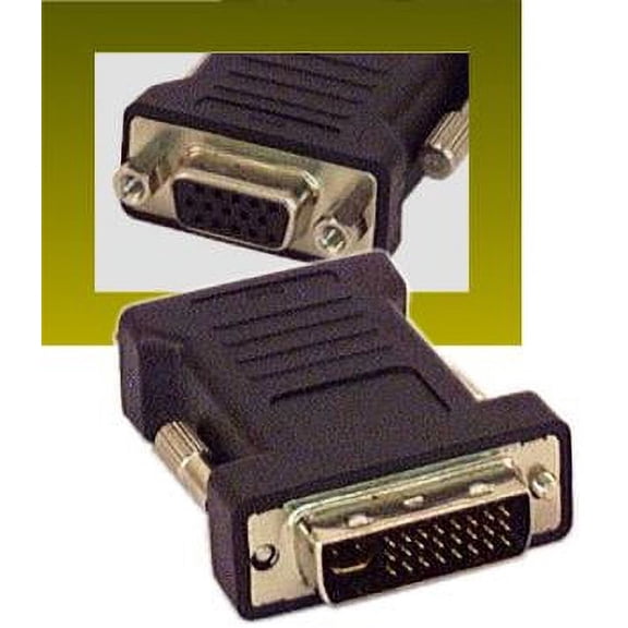 IEC M5147 DVI-A (or DVI-I) Male to DH15F (VGA) Analog Adapter