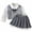 Grey, variant on Outfits for Girls 3 Piece Preppy Style Solid Print Long Sleeve Lapel Cropped Shirt Vest Pleated Short Skirt Back-To-School Baby Girls' Clothing Sets 3 Years-4 Years