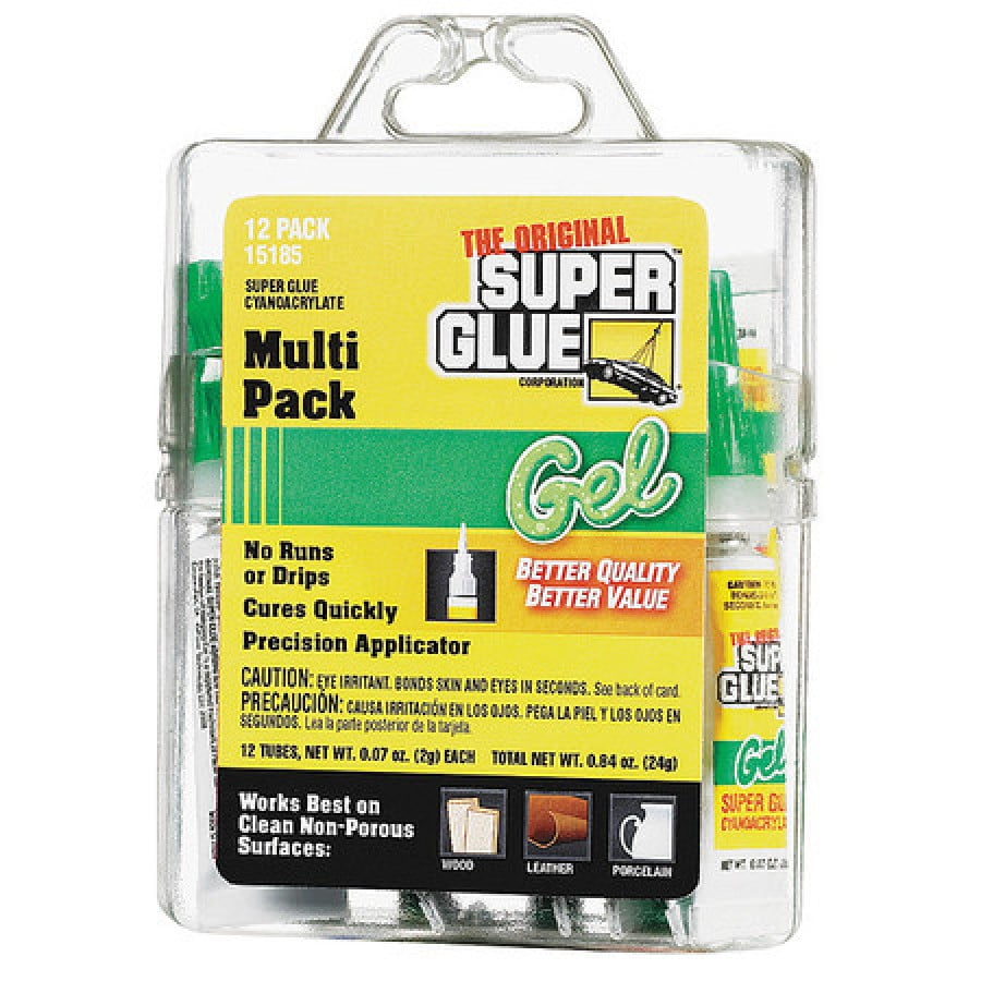 SUPER GLUE 15185 Instant Adhesive,2g Tube,Clear,PK12