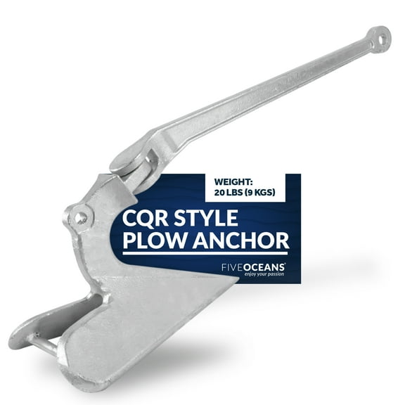 Five Oceans Product details Galvanized Steel 21.38 lb Boat Anchor