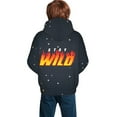 thumbnail image 2 of Ben Azelart Stay Wild Kids' Hoodie 3d Print Sweatshirt Soft Pullover Hooded With Big Pockets For Boys Or Girls Small, 2 of 8