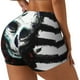 thumbnail image 1 of Balery Watercolor Skull Pantalones cortos de entrenamiento estampados para mujer, sin costuras, ajustados, para gimnasio, yoga, correr, deportes, ejercicio activo, fitness.-Small, 1 of 8
