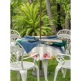 thumbnail image 3 of Outdoor Tablecloth with Umbrella Hole for Patio/Picnic/Party/Camping, Spring Floral Waterproof Table Cloth Round Cover Washable, Farmhouse Truck Oil Painting Vintage Flowers (Dia 54"), 3 of 8