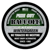 BaccOff, Extra Wintergreen Fine Cut, Premium Tobacco Free, Nicotine Free Snuff Alternative (1 Can)