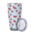 thumbnail image 2 of Logiee Watermelon Print 20OZ Car Cup with Lid, Stainless Steel Vacuum Insulated Double Wall Travel Tumbler, Durable Insulated Coffee Mug,Thermal Cup with Straw-Straw Two-piece Set, 2 of 8