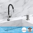 thumbnail image 6 of Welltop Soap Dispenser for Kitchen Sink, Brushed Stainless Built in Sink Soap Dispenser with 3.9FT Silicone Extension Tube Kit, 360 ° Rotatable Countertop Soap Dispenser Pump Fit 28-40mm Mouth Bottle, 6 of 7