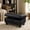 Black, variant on Aukfa 29" Storage Ottoman Bench for Sectional Sofa for Home Office, Lift Top , Leather, Black